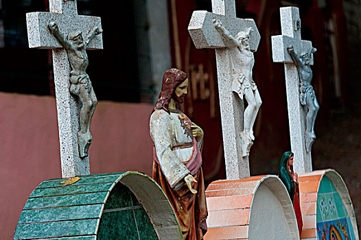 雕塑,耶稣,耶稣十字架,墨西哥