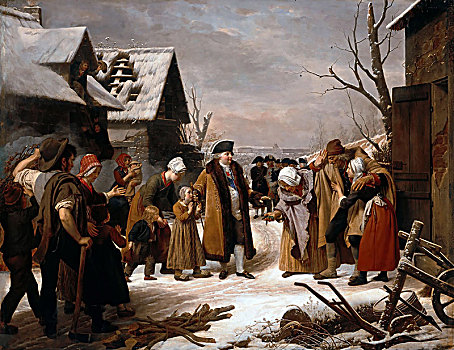路易十六,施舍,穷,凡尔赛宫,冬天,1788年,艺术家