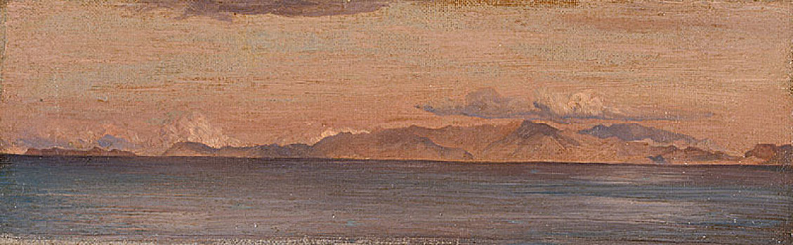 远景,山,爱琴海,1867年,艺术家