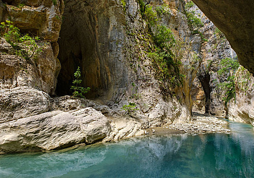 峡谷,河,靠近,国家公园,吉洛卡斯特拉,阿尔巴尼亚,欧洲