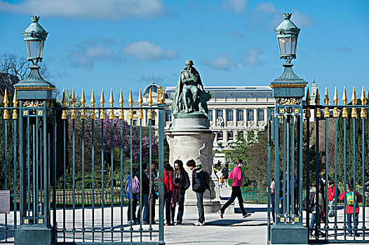 法国,巴黎,地区,花园,植物,入口,大门,地点,雕塑