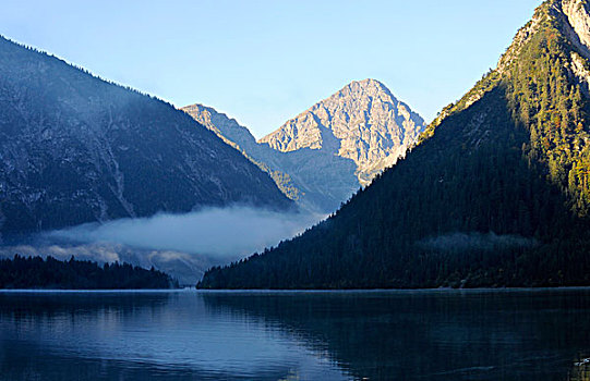 湖,阿尔卑斯山,山峦,山,提洛尔,奥地利,欧洲