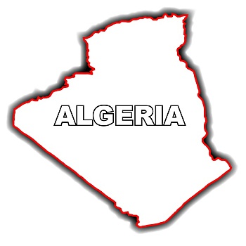轮廓,地图,阿尔及利亚