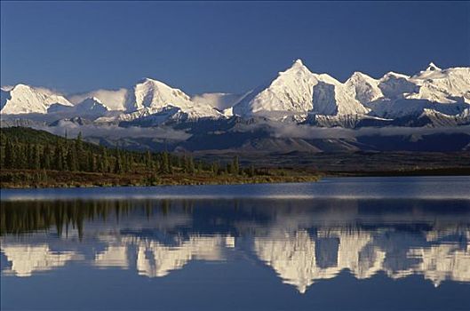 旺湖,德纳里峰国家公园,阿拉斯加,美国
