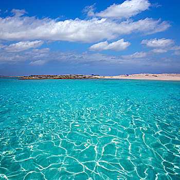 福门特拉岛,热带沙滩,靠近,伊比萨岛,巴利阿里群岛,西班牙
