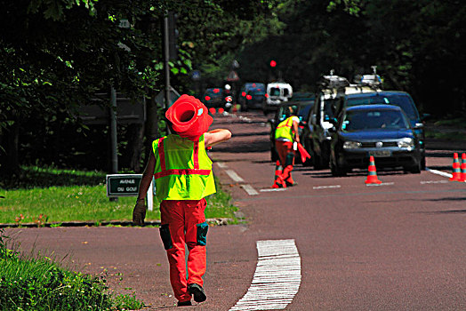 法国,工作中,道路工程