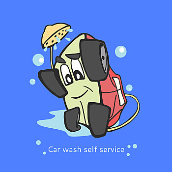 标识,模版,洗车,干洗,洗,机器,洗澡