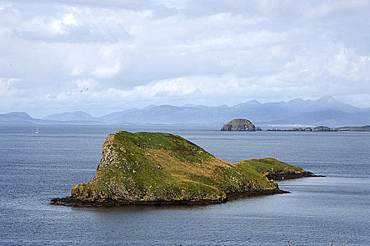 苏格兰,斯凯岛,风景,岛屿,岛,远景