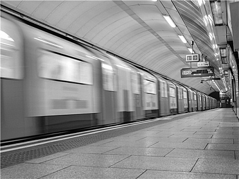 黑白,伦敦,地铁