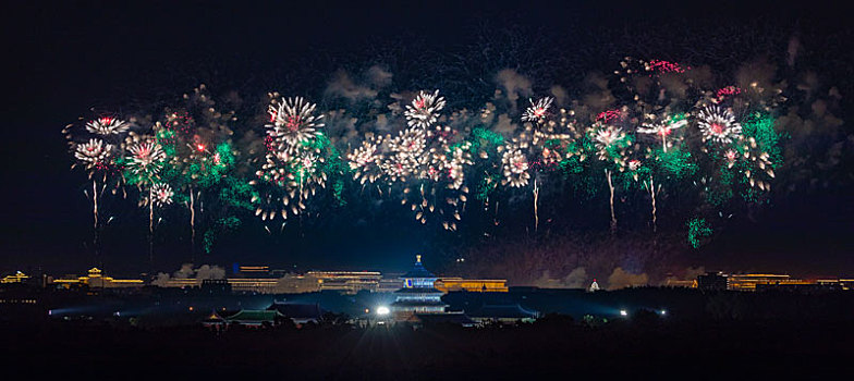 建国七十周年烟花表演