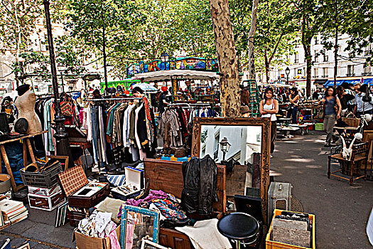 巴黎,蒙马特尔,地点,二手市场,五月