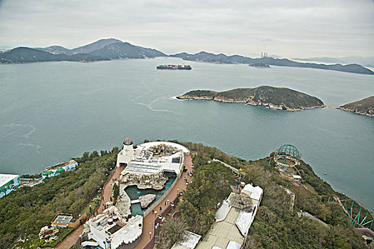 香港,建筑,大楼,特色,富人,繁华,水泥森林,摩天大厦,拥挤,高密度,压力,孤岛,岛屿,海湾,海洋公园,游乐,设施