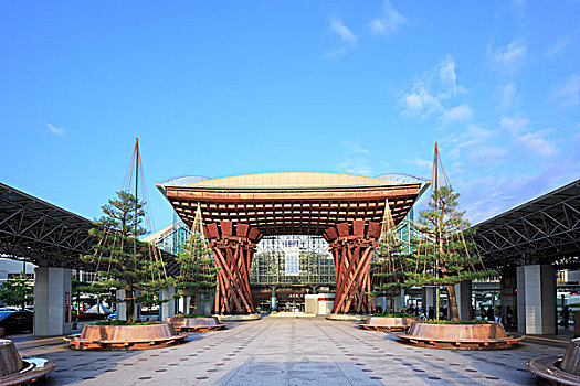 大门,金泽,车站,石川