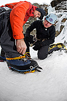 冰,攀登者,系,鞋底钉