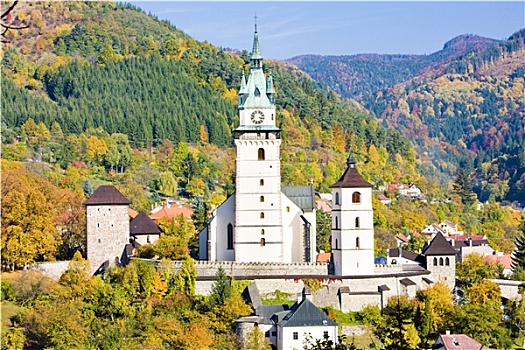 城堡,教堂,圣凯瑟琳,斯洛伐克
