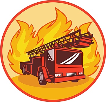 消防车,引擎,器具,火焰