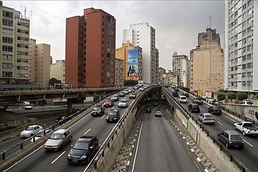 高速公路,中心,圣保罗,巴西