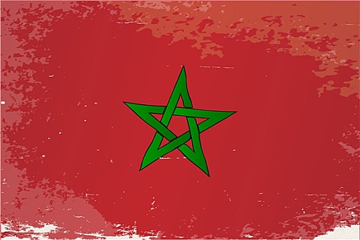 摩洛哥,旗帜,低劣