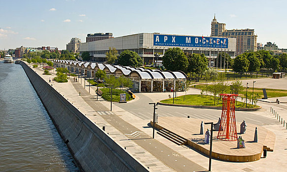 中心,房子,艺术家,展厅,公园,莫斯科,俄罗斯,欧洲