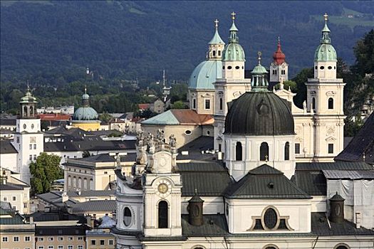 教堂,大教堂,寺院,钟琴,左边,萨尔茨堡,奥地利,欧洲
