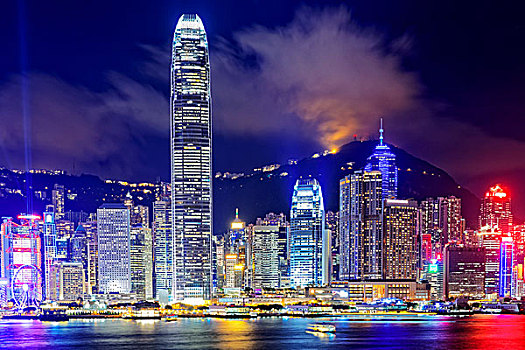 香港,写字楼,夜晚