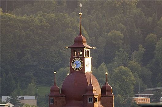 市政厅,钟表,卢塞恩市,瑞士