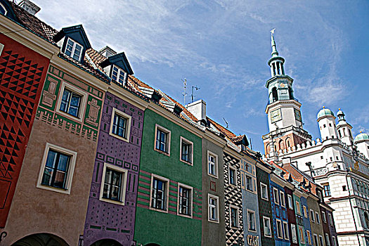 波兰,一个,城市,历史,老城广场,华美,巴洛克,文艺复兴,风格,建筑