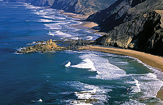 葡萄牙,阿尔加维,风景,暸望,西部,海岸,哥斯达黎加