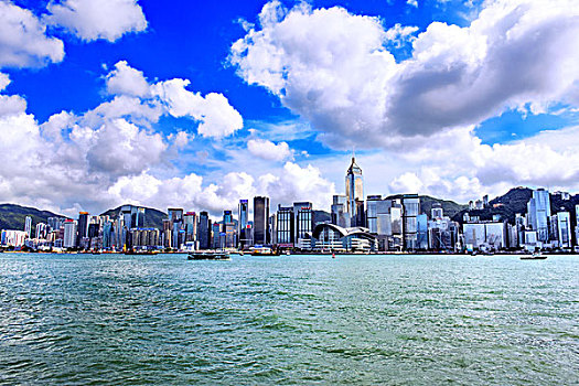 香港,城市,建筑,都市,维多利亚港,渡轮