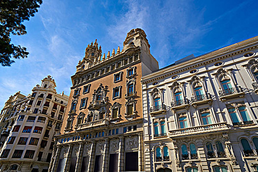 瓦伦西亚,广场,建筑,西班牙