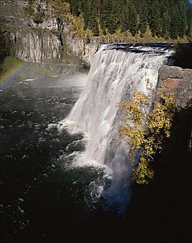 方山,瀑布,爱达荷,美国