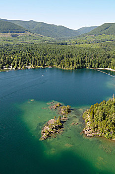 航拍,戈登,湾,省立公园,湖,温哥华岛,不列颠哥伦比亚省,加拿大