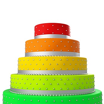 彩色,婚礼蛋糕