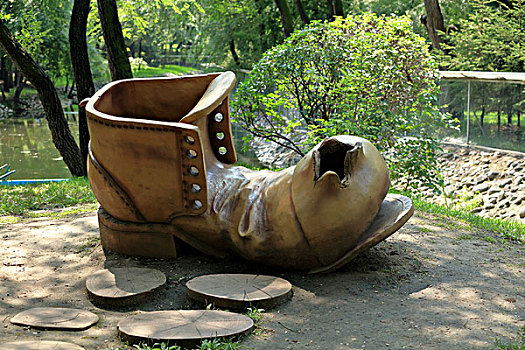 皮鞋的雕塑