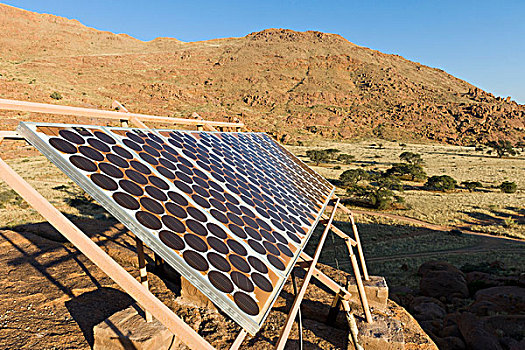 太阳能电池板,营地,农场,纳米比亚,非洲