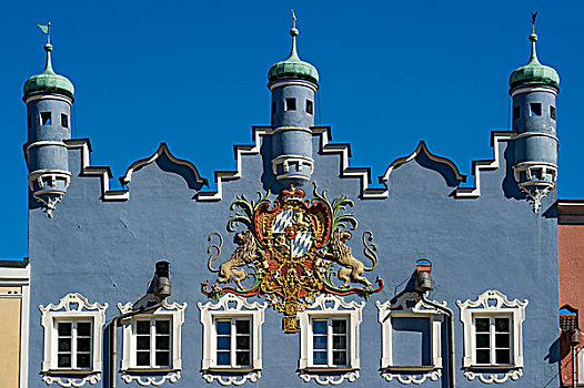 巴伐利亚,盾徽,山形墙,城市,上巴伐利亚,德国,欧洲