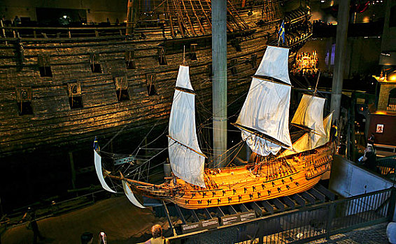 瓦萨博物馆,重炮御舰,瓦萨号,模型