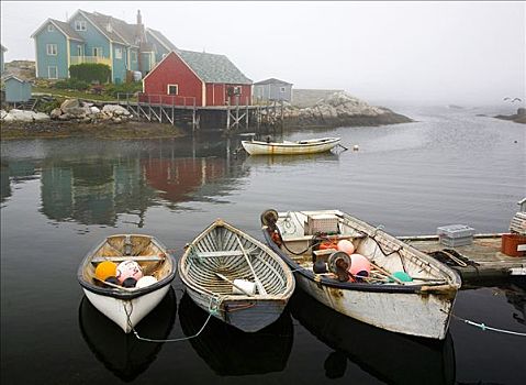 渔船,停泊,码头,佩姬湾,新斯科舍省,加拿大