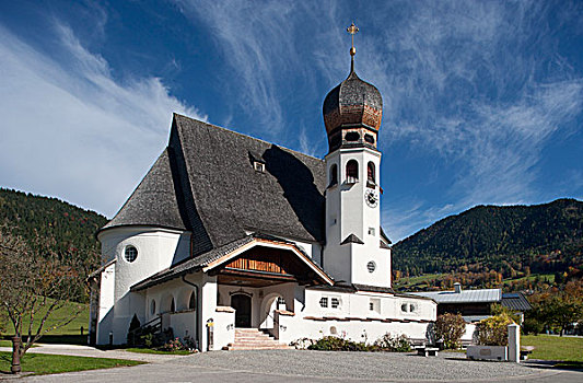 教堂,神圣,地区,上巴伐利亚,巴伐利亚,德国,欧洲