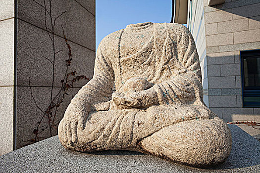韩国,庆州,庆州国家博物馆,看不到头,石头,佛像