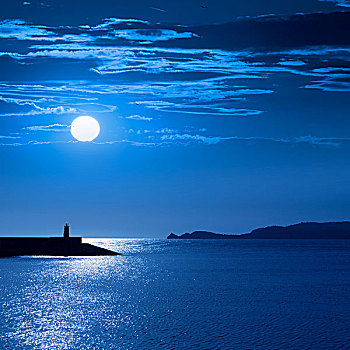 蓝色,日出,地中海,阿利坎特,西班牙