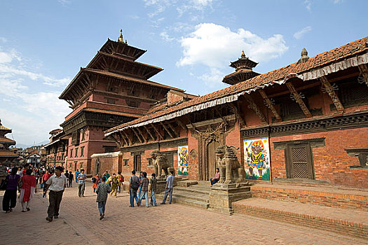 尼泊尔加德满都帕坦杜巴广场皇宫