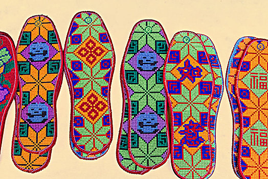 布纹花卉鞋垫工艺品