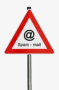 危险标志,警告标识,象征,图像,垃圾邮件,邮件