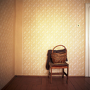 房间,椅子,篮子,米色,图案,墙壁,希腊,四月,2009年