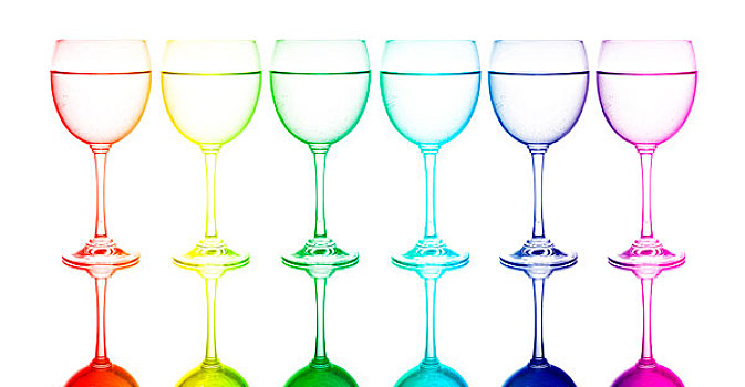 彩色,玻璃杯