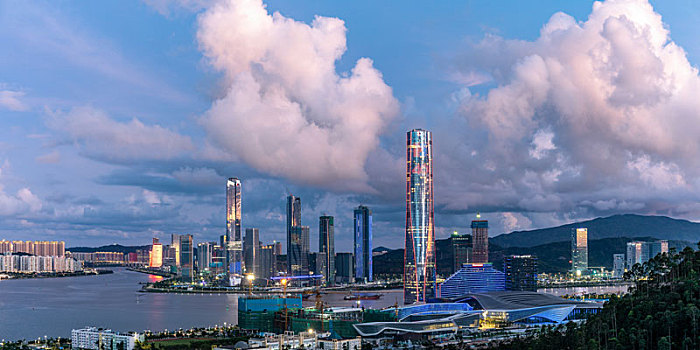 建设中的中国珠海横琴十字门商贸中心