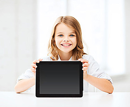 教育,学校,科技,互联网,概念,小,学生,女孩,平板电脑