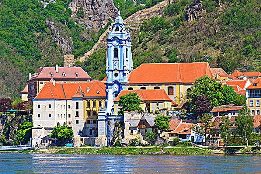 巴洛克式教堂,多瑙河,瓦绍,山谷