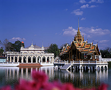 宫殿,中间,水,亭子,泰国